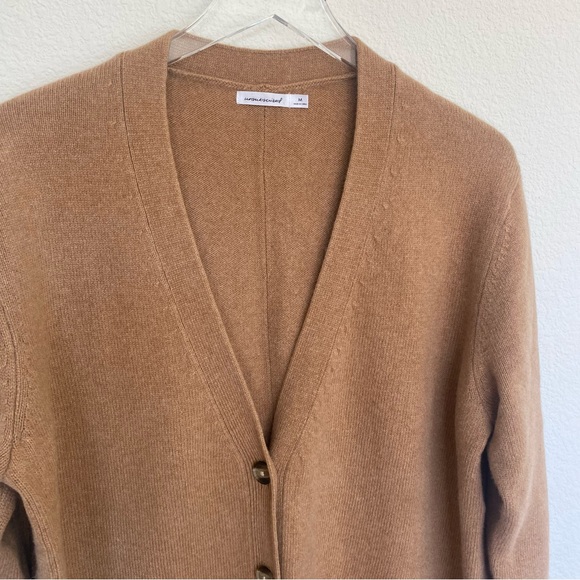 Unsubscribed Cashmere Carmel Button-Up Oversized Cardigan | M - Picture 2 of 11